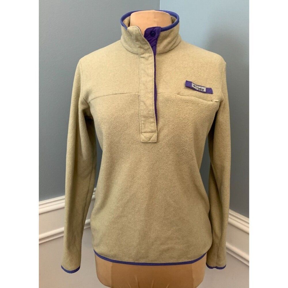 Columbia Jacket Womens M Harborside Fleece Pullover Henley Neck Long Sleeve